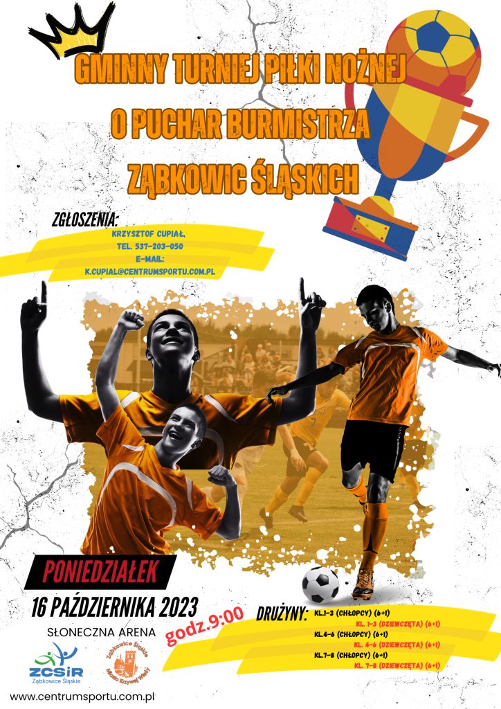 White and Yellow Modern Football Competition Poster 3